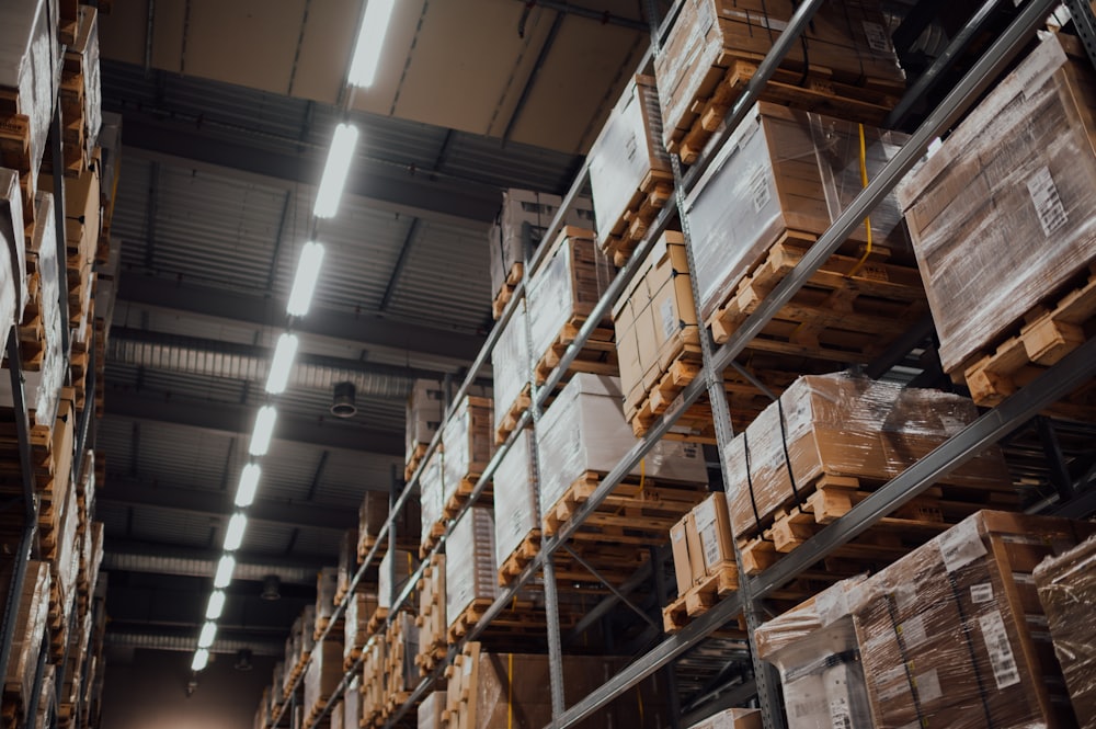 Racking in a materials store